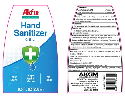 Akfix Hand Sanitizer Gel 250 (As3464 00 Akfix Hand Sanitiser Jel 250ml 79886 002 02)